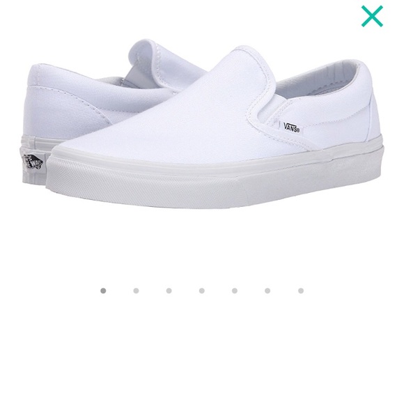 vans white slipons
